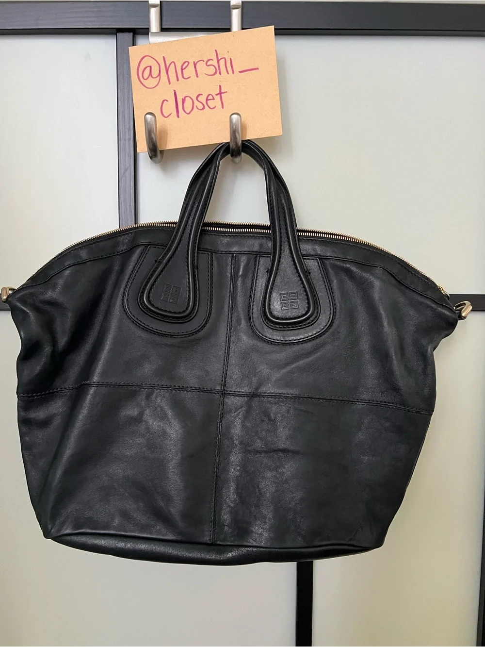 Vintage Givenchy Nightingale Black Leather Bag
